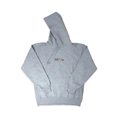 SAPEur Brown Leopard Head Hoodie "Gray"