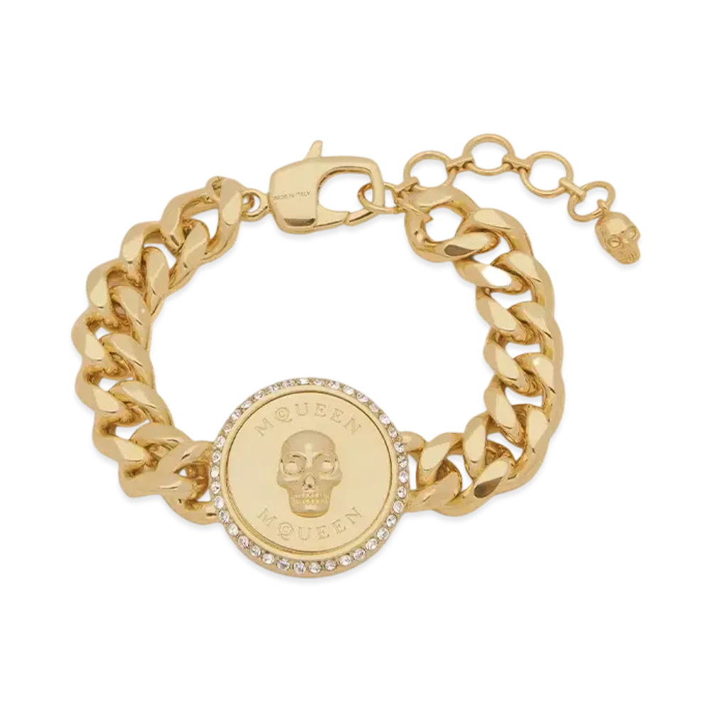 Alexander McQUEEN Sovereign Skull Bracelet "Gold"