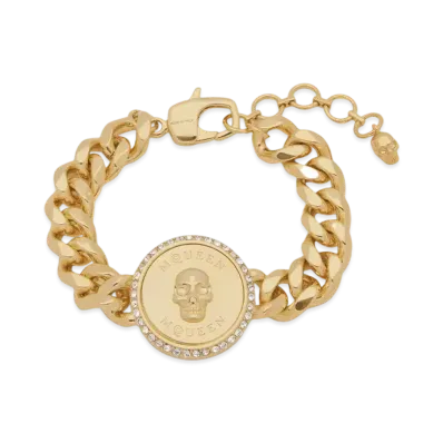 Alexander McQUEEN Sovereign Skull Bracelet "Gold"