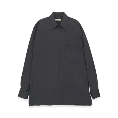 YOKE Silk Nylon Zip Shirt "Fog Navy"