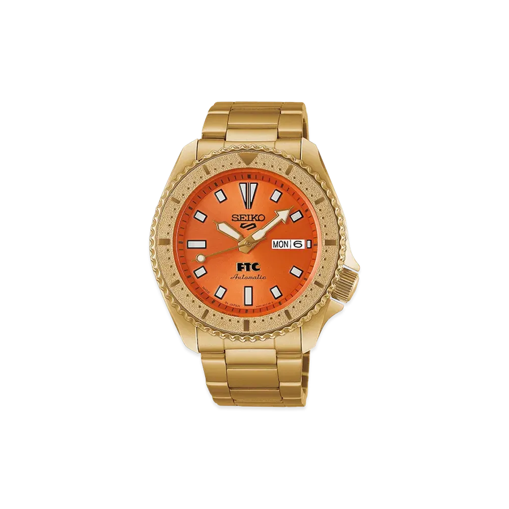 SEIKO x FTC 5 Sports SKX Series "Orange/Gold"