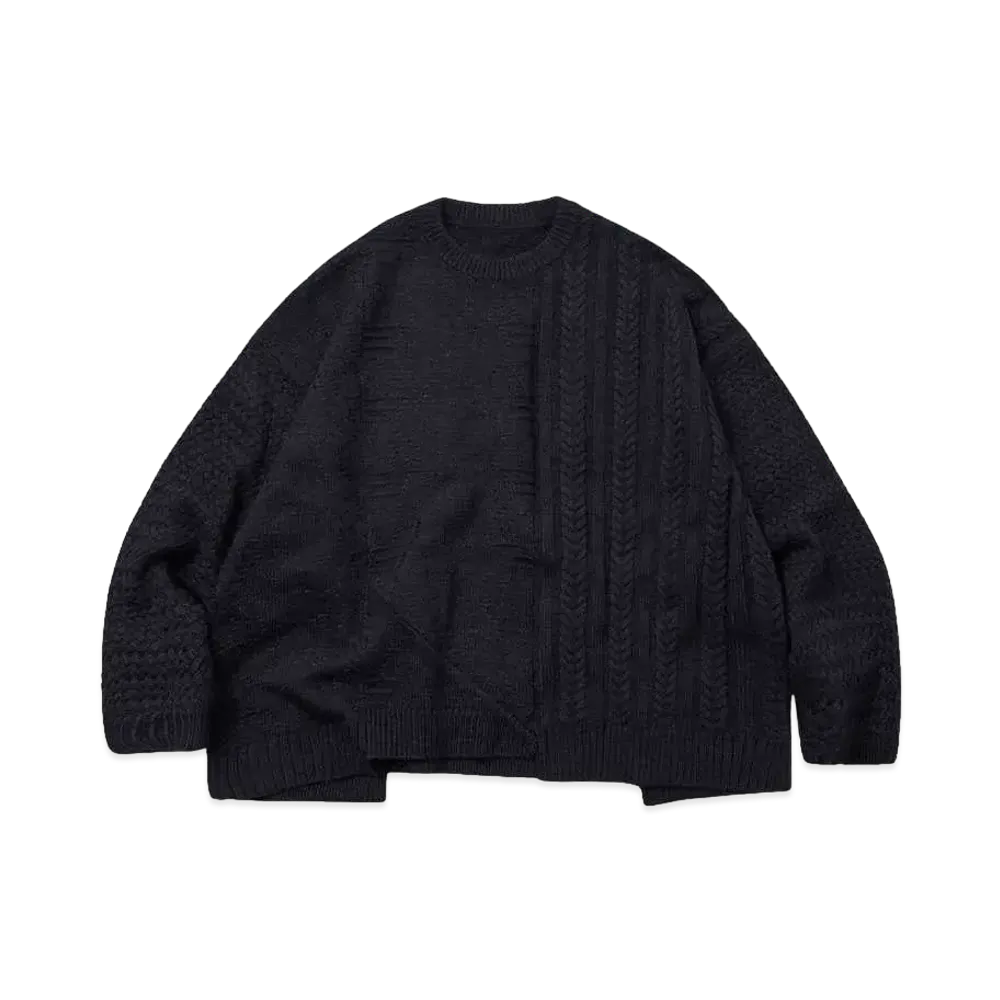 GOOPiMADE® X TIGHTBOOTH Colossal Knit Sweater "Dark Purple"