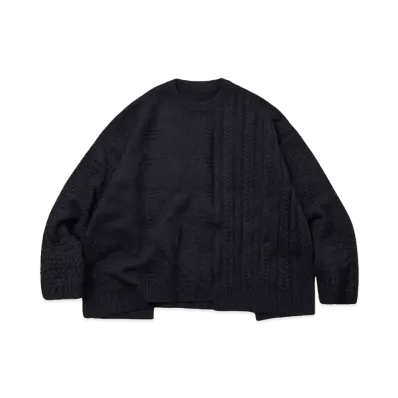 GOOPiMADE® X TIGHTBOOTH Colossal Knit Sweater "Dark Purple"