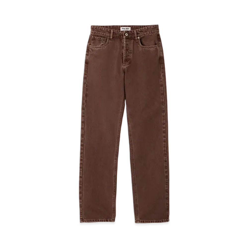 MIU MIU Women's Five-Pocket Bull Denim Pants "Brown"