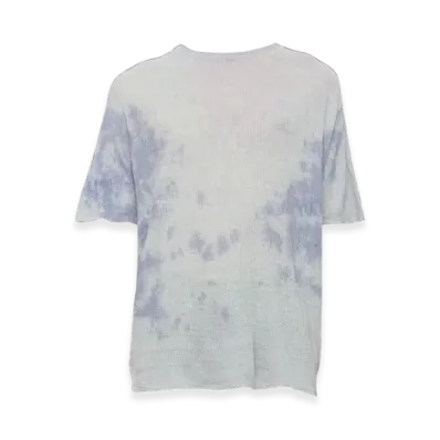 OUR LEGACY Linen Knitted Box T-Shirt "Sky Tie-Dye"