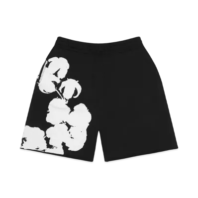 DENIM TEARS Biggie Cotton Wreath Sweat Shorts "Black"