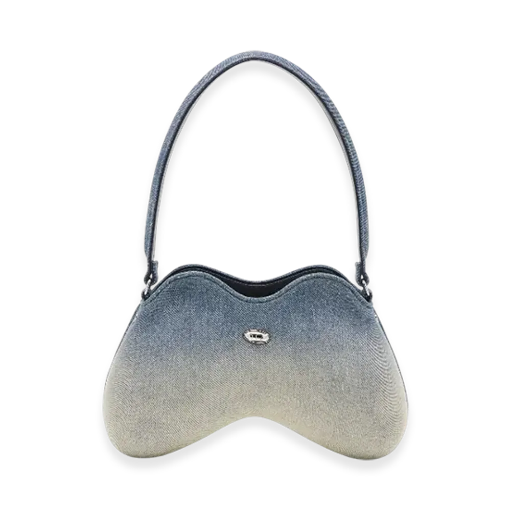 Diesel Double-D Shoulder Double-D-Shoulder Bag In Solarised Denim "Light Blue"