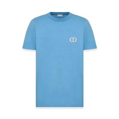 Dior CD Icon Regular-Fit T-Shirt Organic Jersey "Blue"