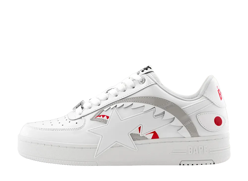 A BATHING APE Women's BAPE STA OS SHARK "White"