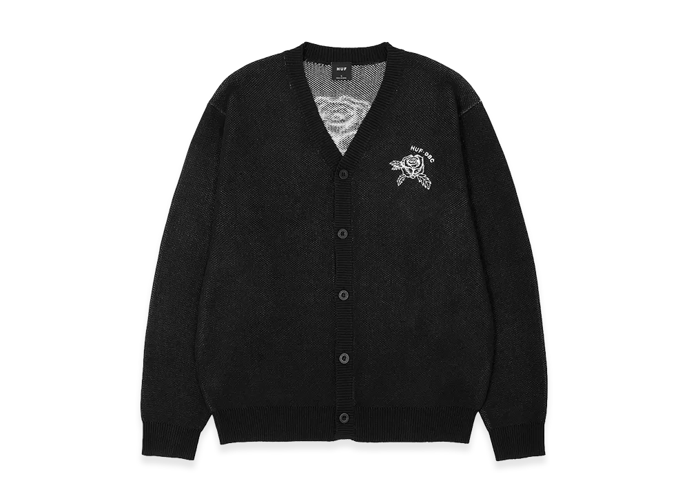 HUF Rose Cardigan "Black"