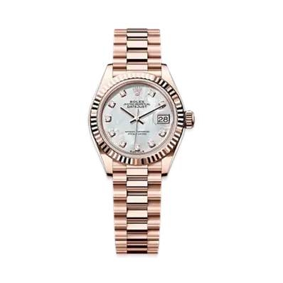 ROLEX Lady-Datejust 28mm Everose Gold 279175 "White Mother-of-Pearl"