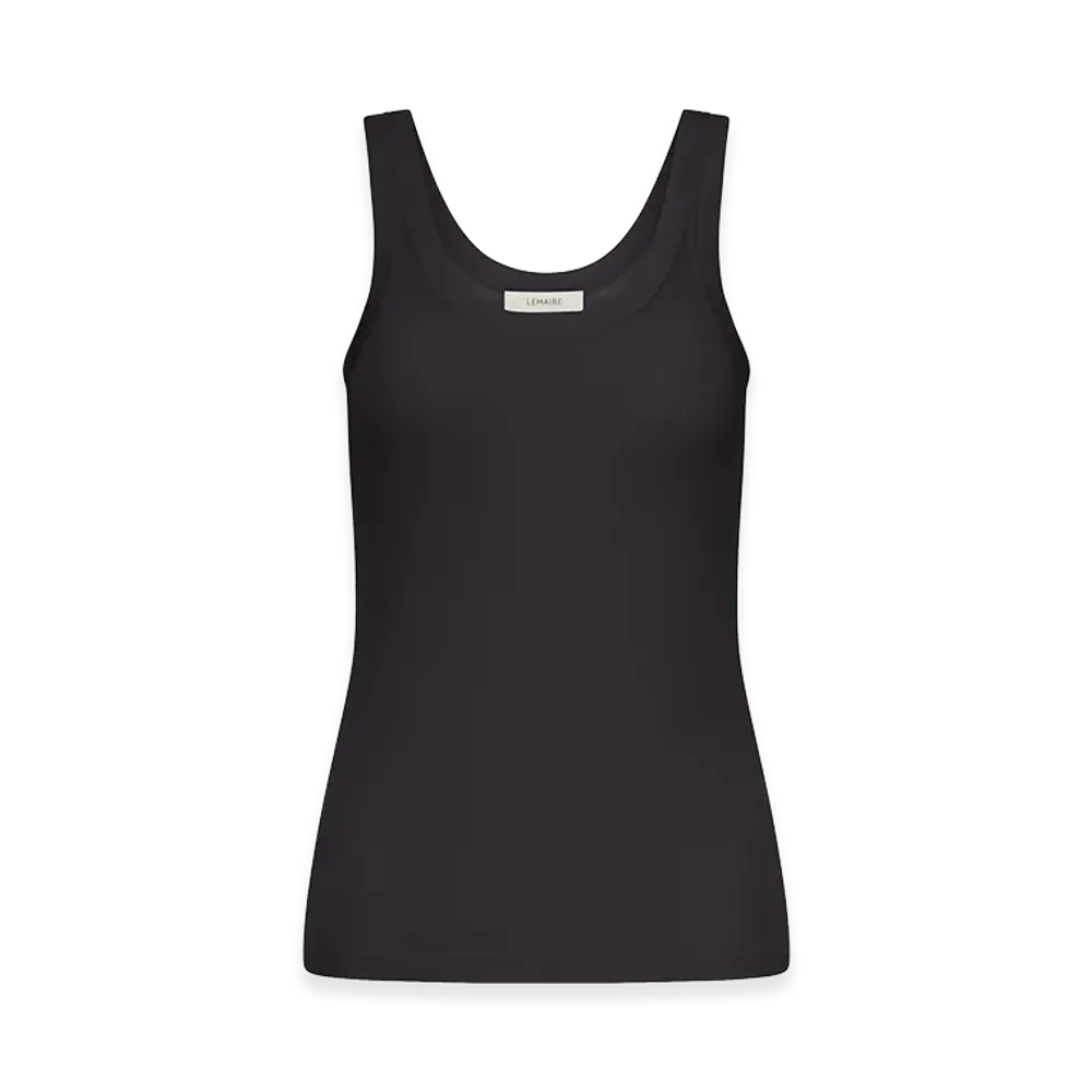 LEMAIRE Women's Ribbed Cotton Tank Top "Blue"