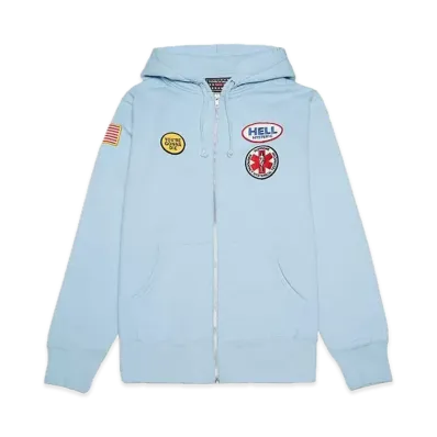 Supreme x HYSTERIC GLAMOUR Patches Zip Up Sweatshirt"Light Blue"