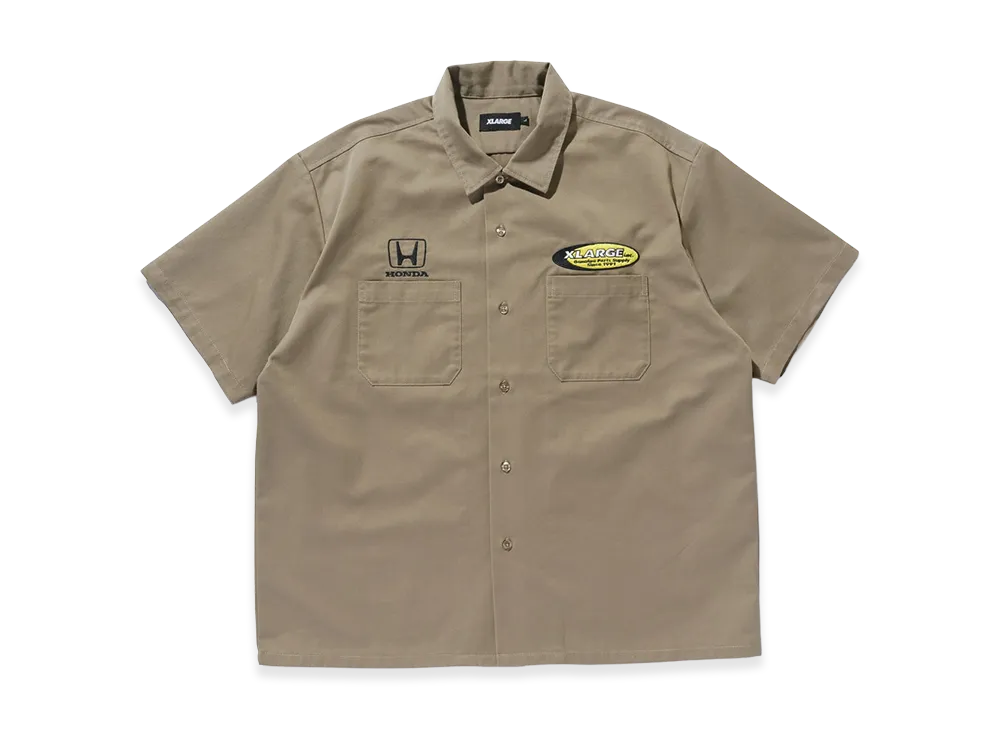 XLARGE x Honda Showoff S/S Work Shirt "Beige"