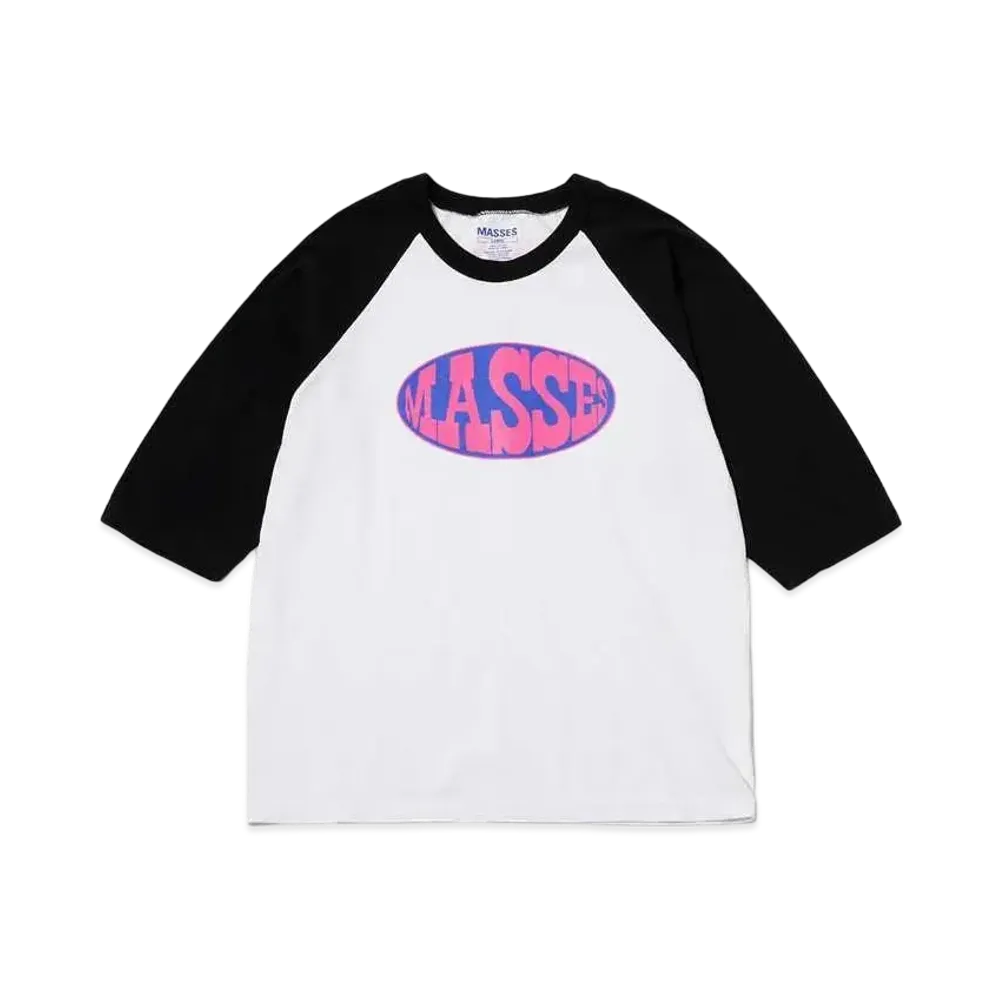 MASSES THREE QUARTER SHIRT OVAL "BLACK x WHITE"