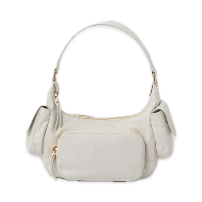 MIU MIU Nappa Leather Pocket Bag "White"