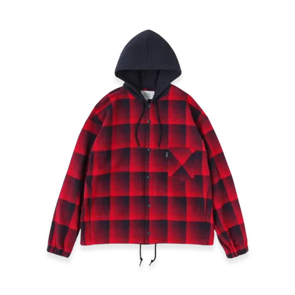 SEDAN ALL-PURPOSE Flannel Hoodie "Red"