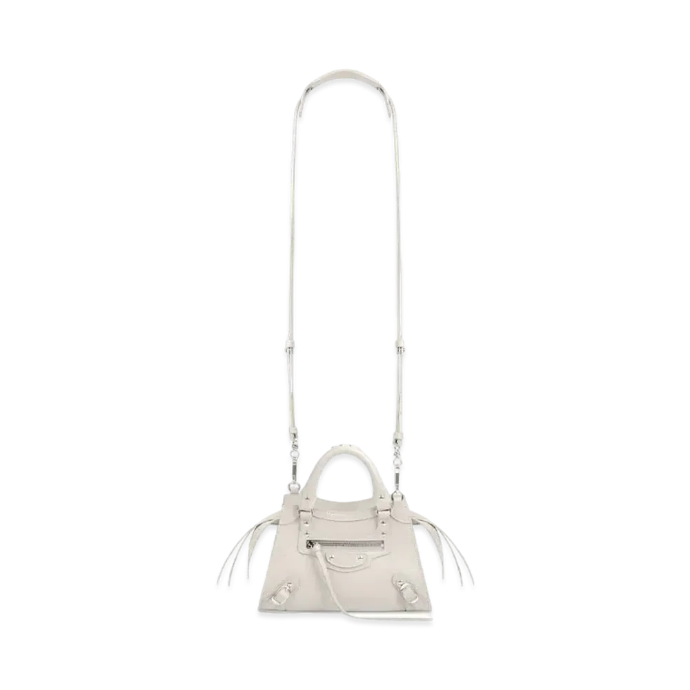 BALENCIAGA Women's Neo Classic Mini Top Handle Bag "Light Grey"