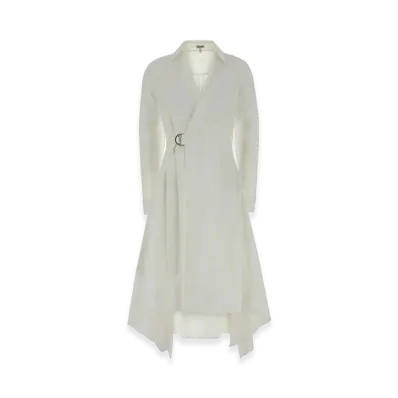 LOEWE Women's Poplin Shirt Dress "White"