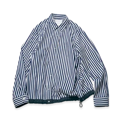 sacai Cotton Poplin Shirt "Navy Stripe"