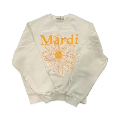 Mardi Mercredi Sweatshirt Flowermardi "White Tangerine"