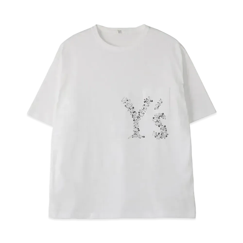 Yohji Yamamoto Y's -ONLINE EXCLUSIVE- Y's PIN T-SHIRT "White"