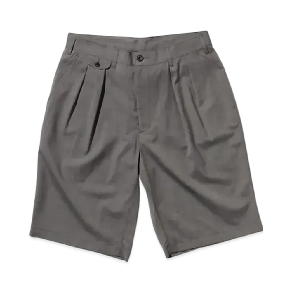 BEAMS 2 Pleats Shorts Wool Tropical "Gray"