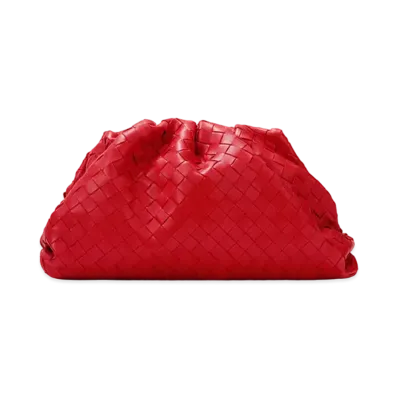 Bottega Veneta The Pouch Clutch "Bright Red"