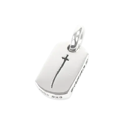 Chrome Hearts Tiny Dog Tag RS Cross Pendant "Silver"
