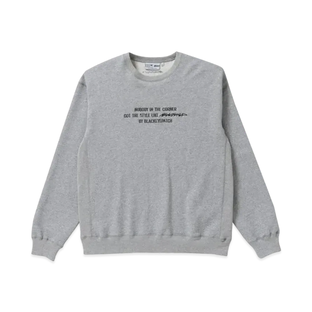 BlackEyePatch BEEZ-EYE-P STATEMENT CREW SWEAT "H.Gray"