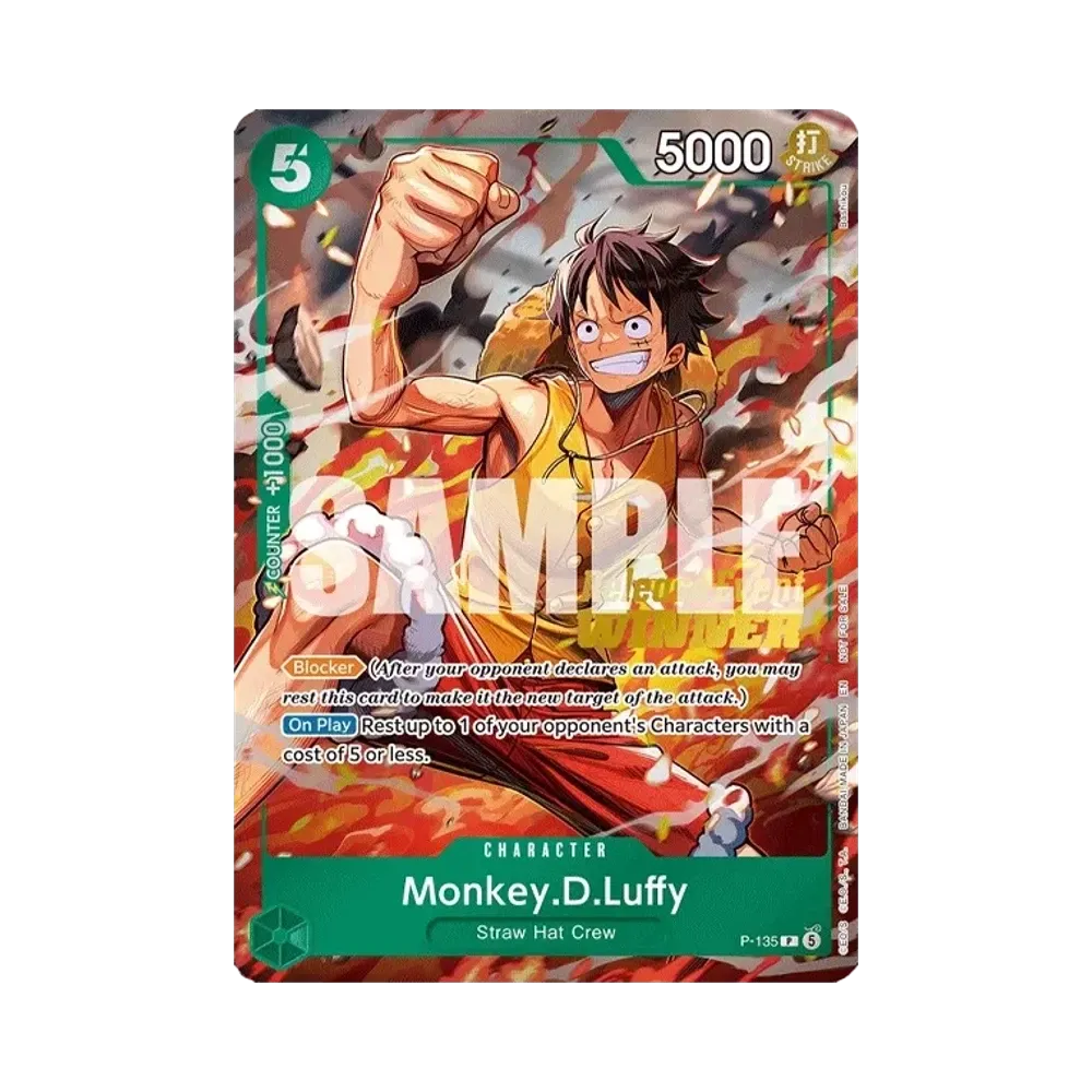 モンキー・D・ルフィ P :優勝記念品 [P-135]【英語版】(プロモーションカード「OP-16 リリースイベント」)