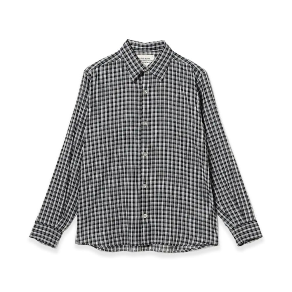 BEAMS FUTURE ARCHIVE Checkered Shirt "Black"
