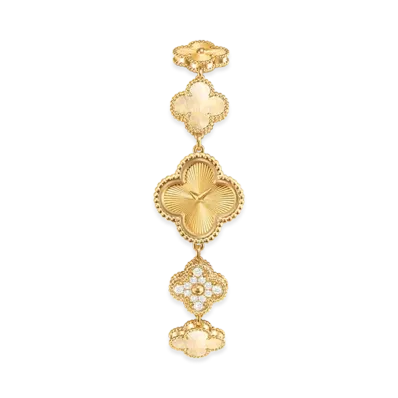Van Cleef & Arpels Sweet Alhambra watch "18K Yellow gold/Diamond/Mother-of-pearl"