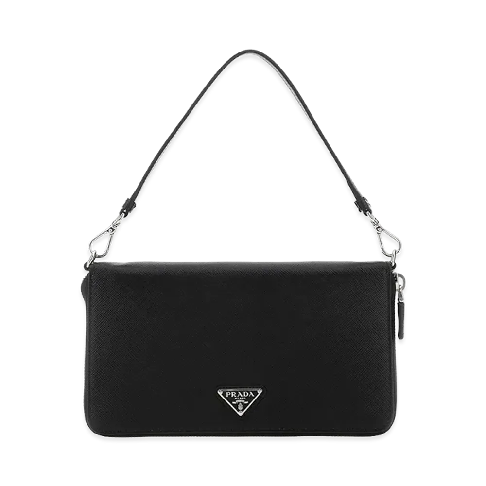 PRADA Leather Document Case "Black"