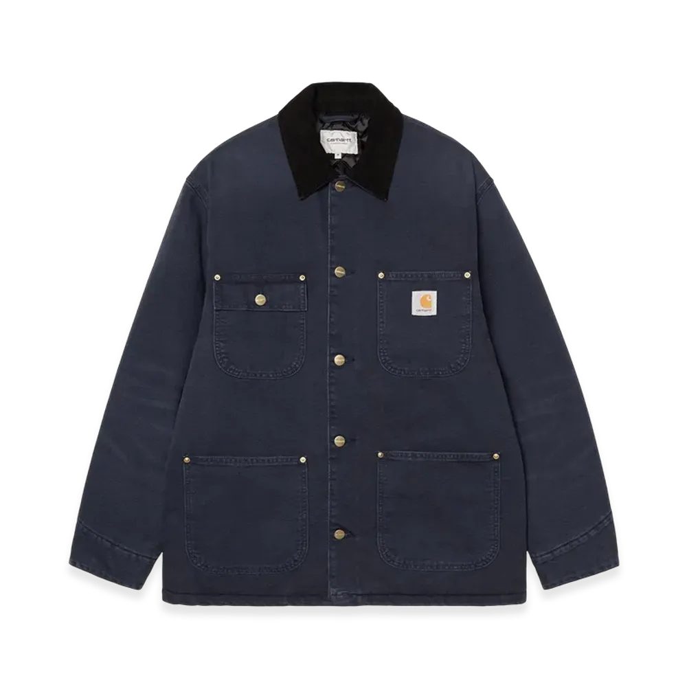 Carhartt WIP OG Chore Coat "Dark Navy/Black(Stone Canvas)"