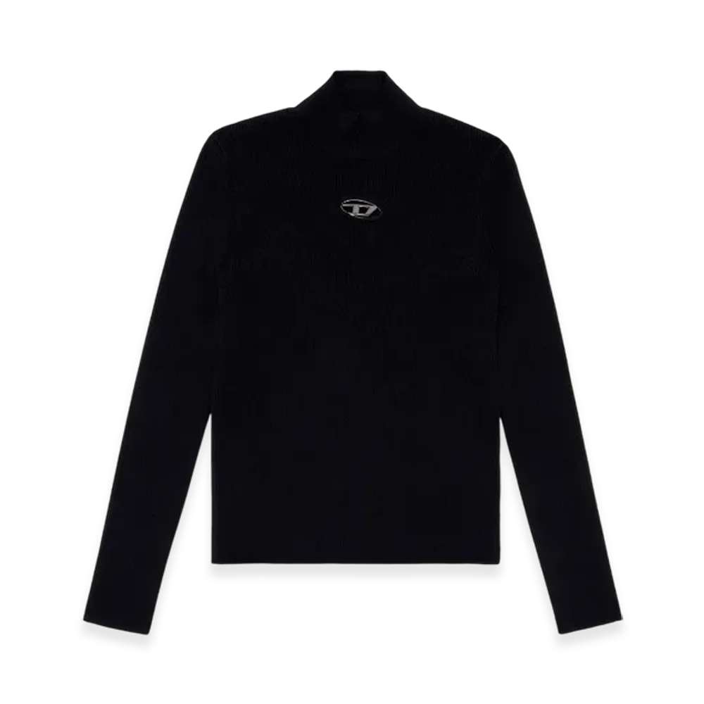 Diesel K-Zackary Mock-Neck Jumper With Oval D "Black"
