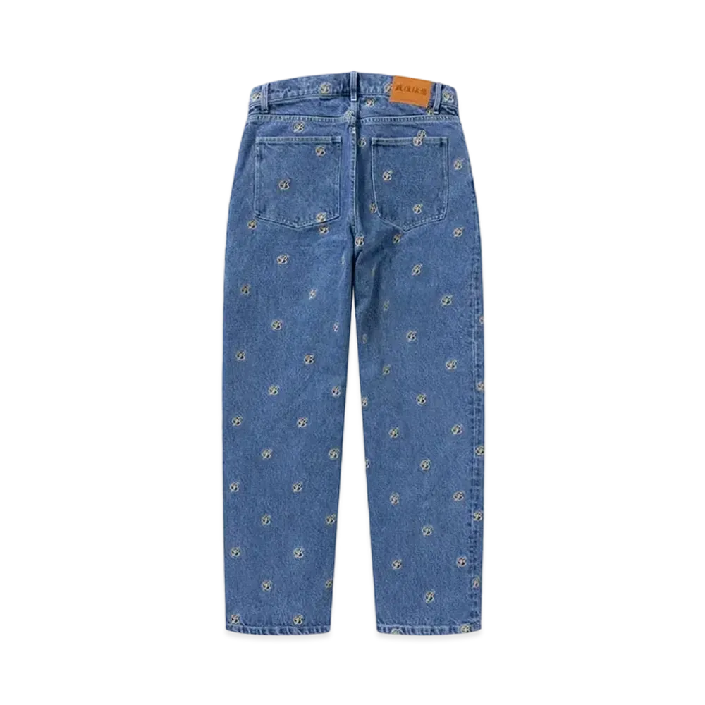 BlackEyePatch B Emblem Patterned Denim Pants "Indigo"