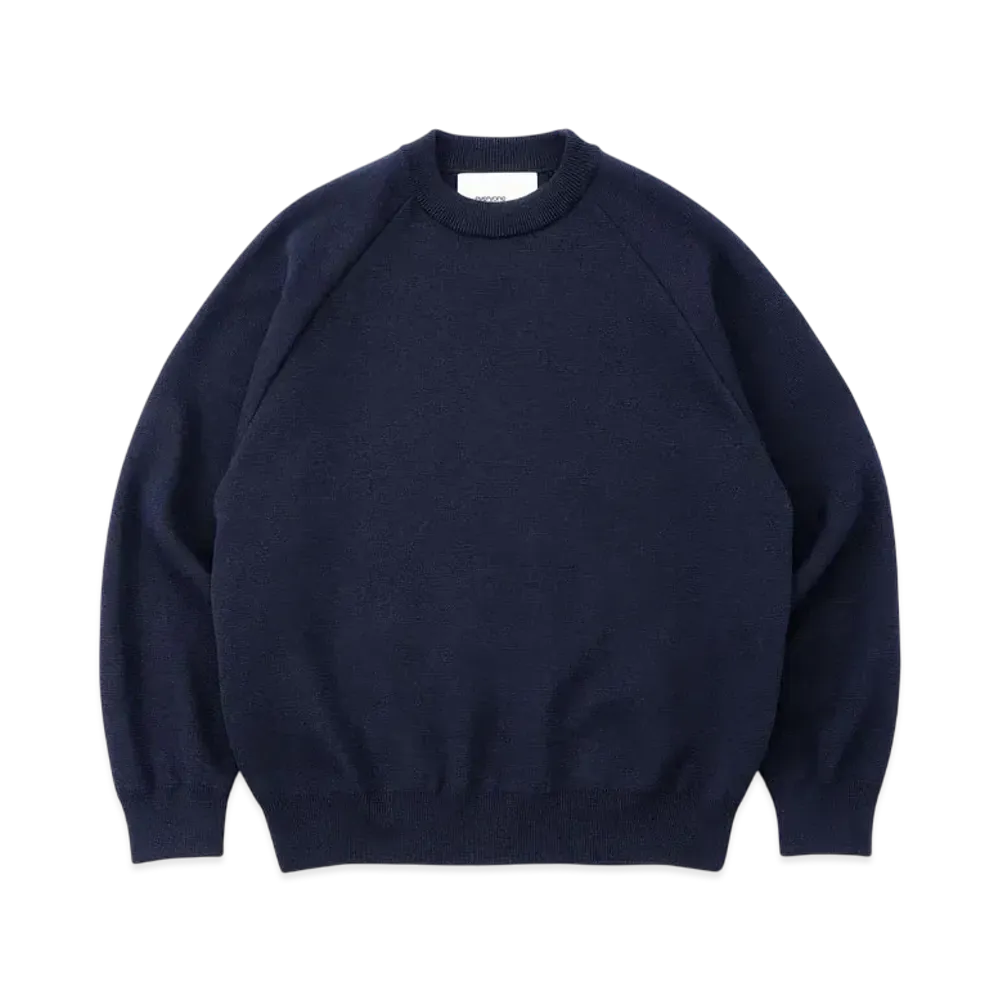 everyone Milano Rib Knit Crew Sweater "Navy"