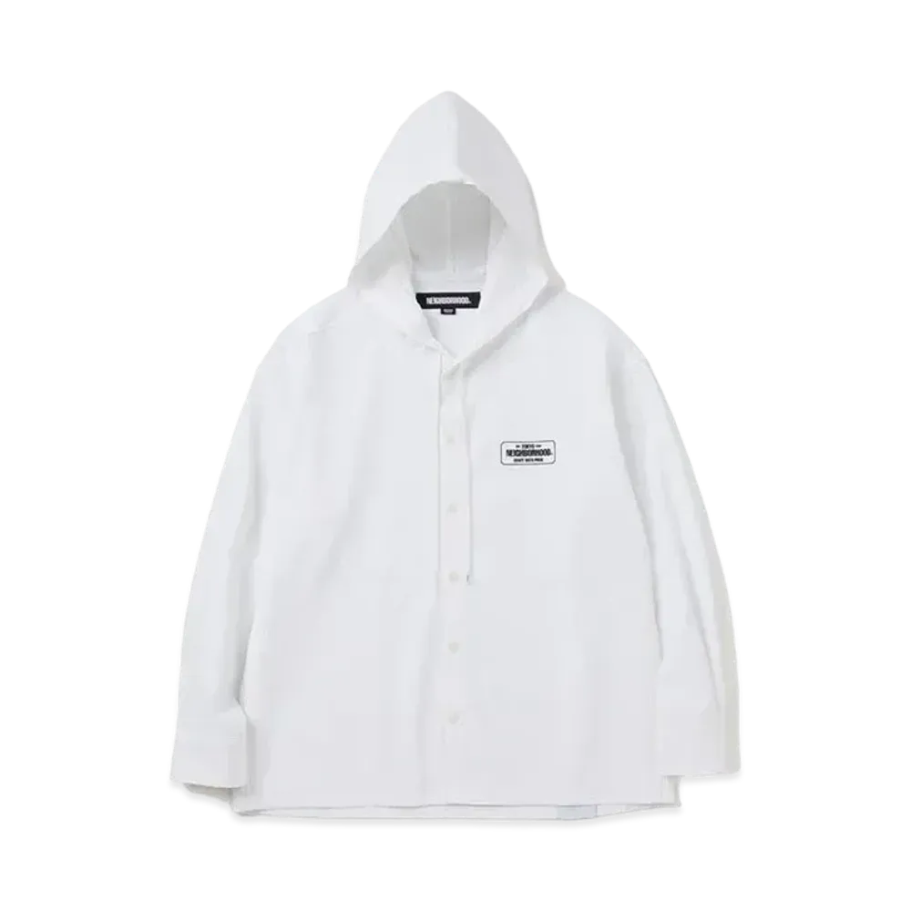 NEIGHBORHOOD Hooded Shirt LS "White"
