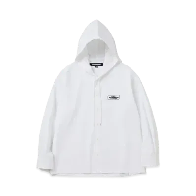 NEIGHBORHOOD Hooded Shirt LS "White"