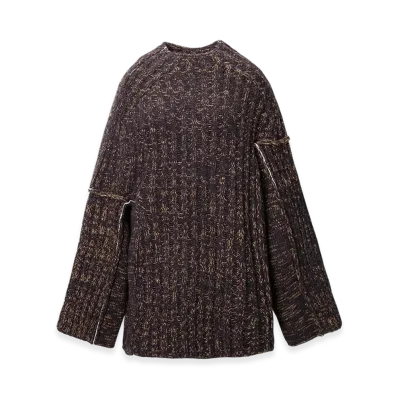 MM6 Maison Margiela Crew Neck Knit "Brown/Black"
