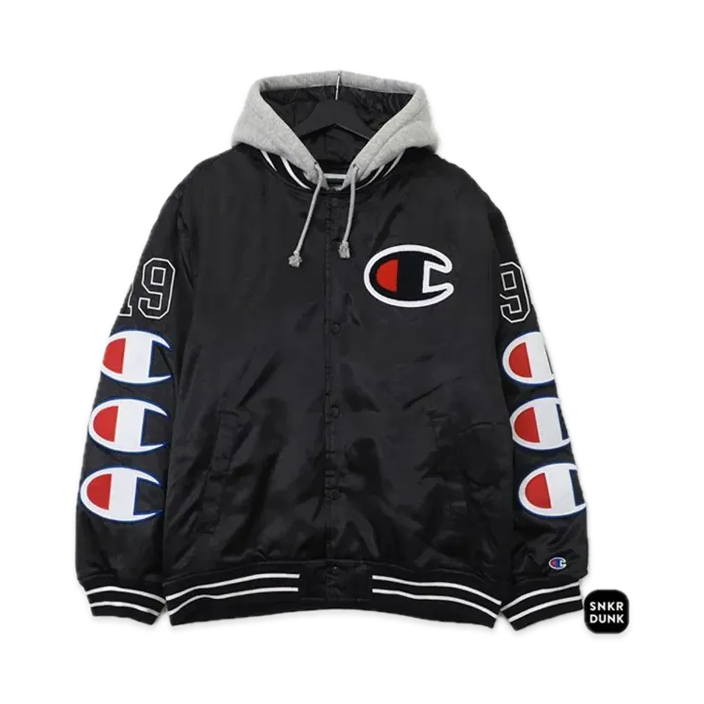 Supreme x Champion Hooded Satin Varsity Jacket 