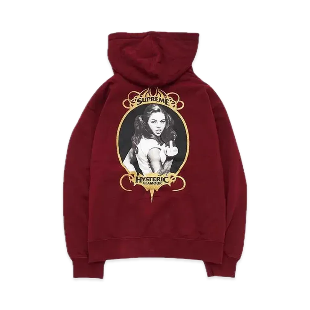 Supreme x HYSTERIC GLAMOUR Zip Up Hooded Sweatshirt "Burgundy"