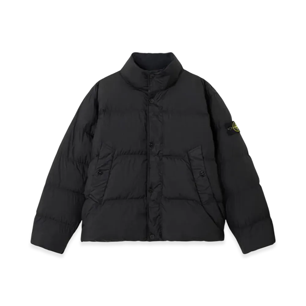 Stone Island Crinkle Reps NY Recycled Nylon Bomber Down Jacket "Black"