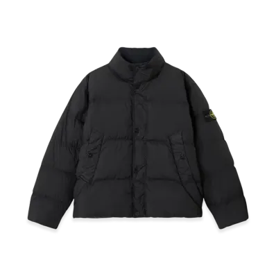 Stone Island Crinkle Reps NY Recycled Nylon Bomber Down Jacket "Black"