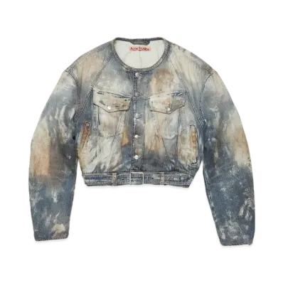 Acne Studios Cropped Denim Jacket "Mid Blue"