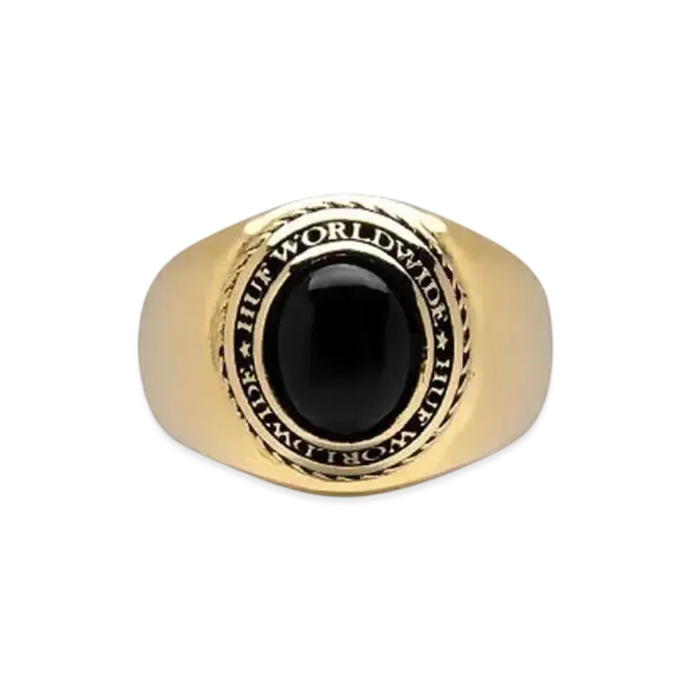 HUF Winter 24 Oval Stone Ring "Gold"