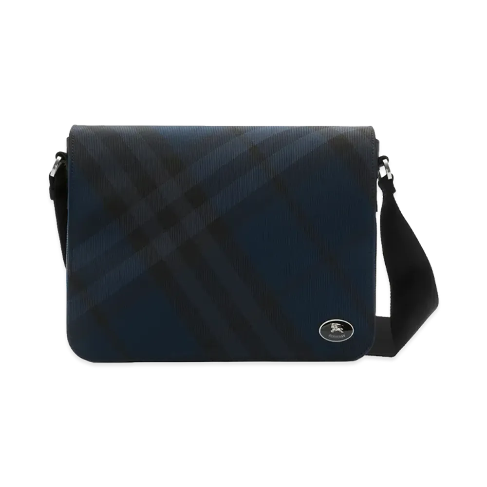 Burberry Grid Messenger Bag "Navy"