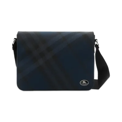 Burberry Grid Messenger Bag "Navy"