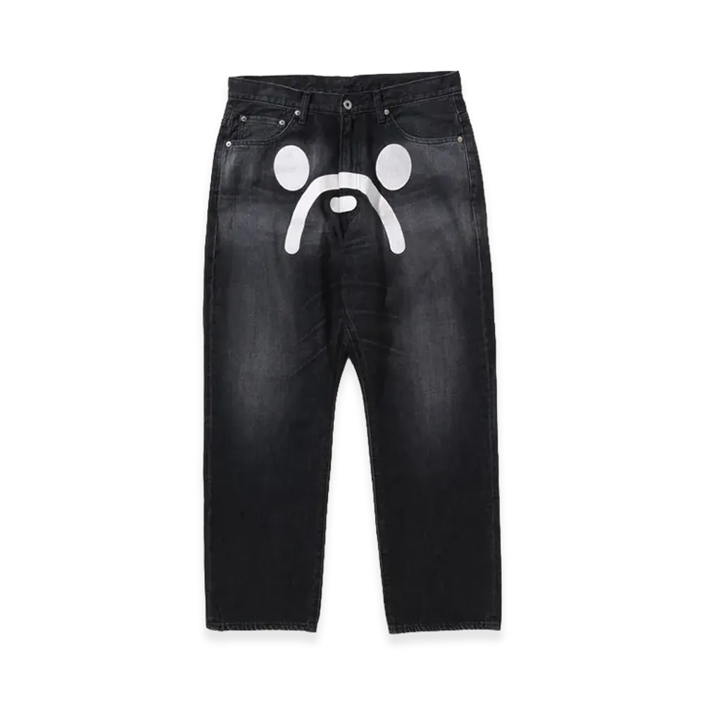 A BATHING APE Milo Face 13oz Denim Pants "Black"